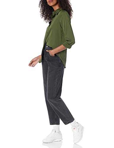 Women's Regular-Fit Satin Button Down Blouse (Available in Plus Size)