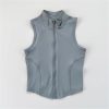 Women's Fitness Vest Sleeveless Workout Jacket Summer Yoga Sports Zipper Top Casual Training Slim Fit Activewear