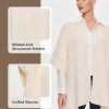 Womens Open Front Shawl Wraps Casual Chunky Warm Capes Ribbed Knit Poncho Travel Sweater for Fall Winter