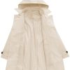 Women's Double Breasted Long Trench Coats Mid-Length Belted Overcoat Dress Jacket with Detachable Hood