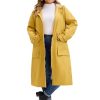 315j6XCpvL.jpg Plus Size Hooded Long Jacket for Women Adjustable Drawstring Waist Zipper Outdoor Windbreaker Trench Coats