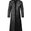 Leather Trench Coat Men - Long Jacket Real Lambskin Leather Coats For Men