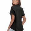 Women's Button Down Shirts Short Sleeve Dress Shirts Basic Business Collared Work Blouses