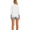 Women's 3/4 Sleeve Summer Cardigan Lightweight Casual Open-Front Cropped Shrug Sweaters for Women