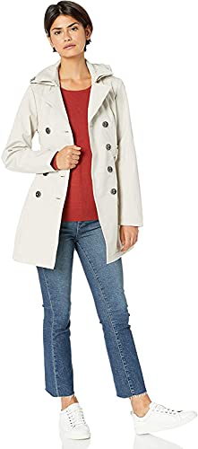 Collection Women's Soft Shell Trench Coat with Detachable Hood