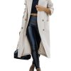 31MBuE3P9TL.jpg Womens Trench Coat Winter Lapel Double Breasted Long Pea Coat Casual Work Office Overcoat with Pocket