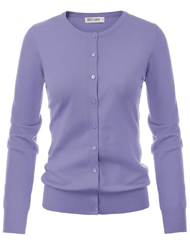 31UpHWaGwPL.jpg Women's Classic Long Sleeve Knit Cardigan Sweaters Casual Open Front Button Down Cardigans S-3XL