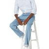 31VmCwS3ZvL.jpg Men's Long-Sleeve Regular-Fit Stretch Oxford Shirt (Available in Big & Tall)