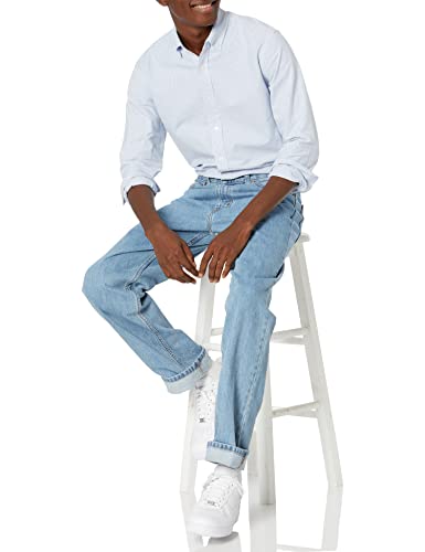 31VmCwS3ZvL.jpg Men's Long-Sleeve Regular-Fit Stretch Oxford Shirt (Available in Big & Tall)