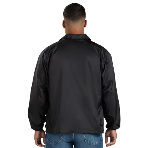 Nylon Coach's Jacket/Lined - Rain-Ready, Water-Resistant Outerwear for Coaches & Outdoor Activities