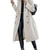 31YTVI3sPLL.jpg Womens Trench Coat Winter Lapel Double Breasted Long Pea Coat Casual Work Office Overcoat with Pocket