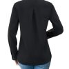 Womens Button Down Shirt Dress Shirts Cotton Long Sleeve Wrinkle Free Work Office Shirt Regular Fit Blouse Top