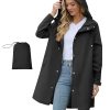 Packable Waterproof Rain Jacket Women with Hood Raincoat Windbreaker Long Hooded Trench Coats S-2XL Available