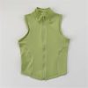 Women's Fitness Vest Sleeveless Workout Jacket Summer Yoga Sports Zipper Top Casual Training Slim Fit Activewear