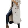 31jvWgRgcL.jpg Womens Trench Coat Winter Lapel Double Breasted Long Pea Coat Casual Work Office Overcoat with Pocket