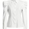 31n3Pyna0L.jpg Women's Elegant Puff Long Sleeve Collared Shirts Button Down Dressy Blouse Top