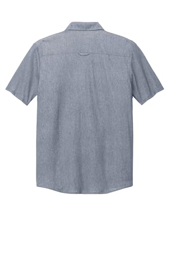Unisex Extend Short Sleeve Button Up | Collared Work Shirt for Men & Women, Knitted Polo Shirt