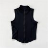 Women's Fitness Vest Sleeveless Workout Jacket Summer Yoga Sports Zipper Top Casual Training Slim Fit Activewear