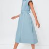 Women's Casual Button Shirt Dresses Short Sleeve Business Long Dresses Elegant Trench Coat with Pockets
