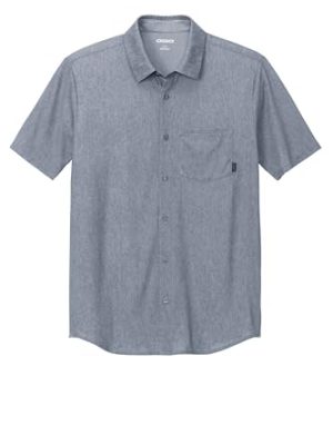 31qDZnePLPL.jpg Unisex Extend Short Sleeve Button Up | Collared Work Shirt for Men & Women, Knitted Polo Shirt