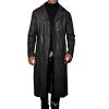 31rWHZ4AlTL.jpg PU Faux Leather Long Jacket for Men's Vintage Lapel Gothic Trench Coat Outwear