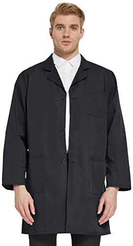 Professional Lab Coat for Men Women Long Sleeve, White, Unisex