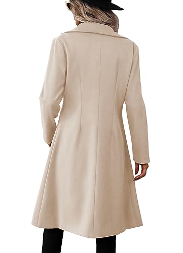 31uIWiP-hFL.jpg Womens Long Double Breasted Coats Lapel Collar Pea Coat Winter Slim Fit Jackets Trench Coat Outwear