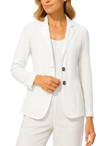 31xkOQ6DVlL.jpg Long Sleeve Linen Blazer Women 2025 Summer Lightweight Breathable Lapel Beach Vacation Jacket With Pockets