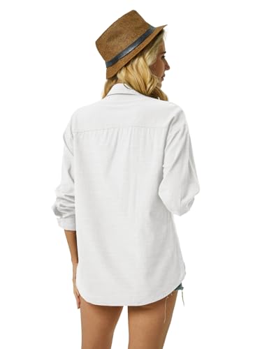 31yL7iEHpL.jpg Womens Button Down Shirts Cotton Linen Long Sleeve Dress Shirts Casual Summer Tops Work Blouses with Pockets