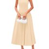 31yRVKtXPxL.jpg Spring Casual Dresses for Women 2025 Summer Business Work Midi Sleeveless A Line Pleated Cocktail Dress