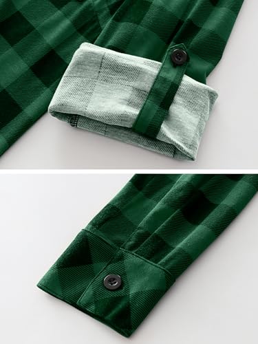 41-JUMeN5TL.jpg Plaid Button Down Shirts for Women Long Sleeve Roll Up Checkered Blouse Tops 2025 Fall Outfits