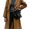 41-OgKvbJnL.jpg Womens Lapel Peacoat Winter Double-Breasted Outerwear Mid Long Jacket Casual Trench Coat