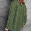 4109ifYgqAL.jpg Women’s Oversized Button Up Frayed Hem Shacket Long Sleeve Pockets Denim Jean Jacket