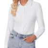 Button Down Shirts for Women Slim fit Long Sleeve Stretch Dress Shirts Work Shirt Wrinkle Free Office Blouses
