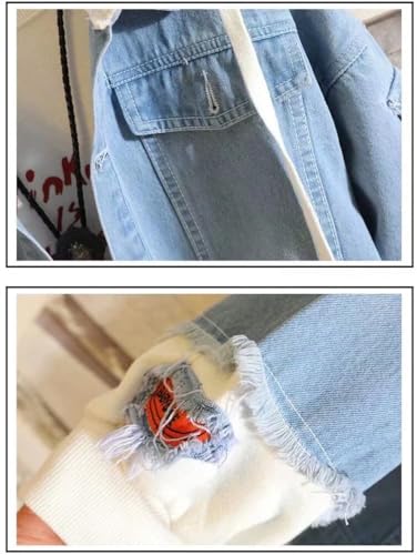 Rapper Denim Jacket Jeans Love Printed Fashion Sport Hip Hop Hoodie