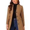 414UuZM5poL.jpg Women's Winter Overcoat Pea Coat Elegant V Neck Single Breasted Coat Outerwear