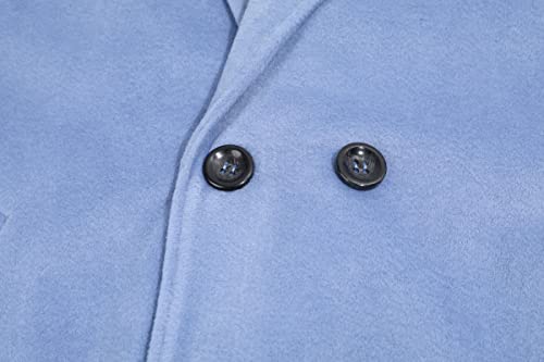 416lJjy34aL.jpg Women's Oversized Notched Collar Wool Blend Single Breast Midi Long Trench Coat