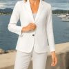 417QttjAvuL.jpg Long Sleeve Linen Blazer Women 2025 Summer Lightweight Breathable Lapel Beach Vacation Jacket With Pockets