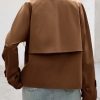 417kHf7vPTL.jpg Womens Cropped Trench Coat Short Single Breasted Jackets Lightweight Casual Outerwear