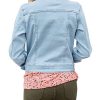 Women's Basic Button Down Long Sleeve Stretchy Jean Trucker Denim Jacket