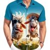 Men's Hawaiian Shirt Button Down Funny Printed Casual Short Sleeve Summer Beach Party BBQ Shirts