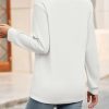 419bZw9XmL.jpg Womens Waffle Knit Button Down Shirts Fall Dressy Casual Long Sleeve V Neck Blouse Loose Fit Work Tops Shacket