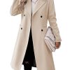 419u7CHhYzL.jpg Womens Long Double Breasted Coats Lapel Collar Pea Coat Winter Slim Fit Jackets Trench Coat Outwear