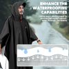 41ASNIwEO2L.jpg Hooded Rain Poncho for Adults Waterproof Lightweight Rain Coat for Men Women Reusable Rain Jacket for Emergency Outdoor