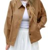 41BEtdhPZiL.jpg Womens Oversized Cropped Trench Coat Batwing Sleeve Single Breasted Lapel Casual Jackets Fall Button up Outerwear