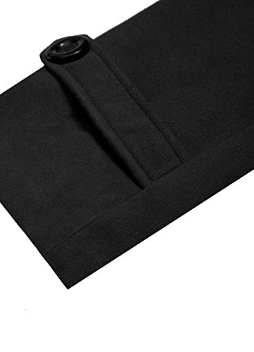 Men Trench Coat Winter Long Jacket Double Breasted Overcoat