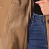 41C9owK6b6L.jpg Women's Winter Overcoat Pea Coat Elegant V Neck Single Breasted Coat Outerwear