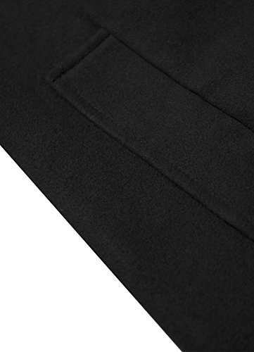 Men Trench Coat Winter Long Jacket Double Breasted Overcoat