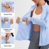 Women's Lightweight Running Jacket Sun Protection Athletic Full Zip Long Sleeve Shirts UPF 50+ Pockets Cycling