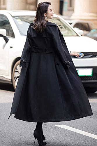 41DSpmsoeVL.jpg Women's Double Breasted Duster Trench Coat Slim Full Length Maxi Long Overcoat